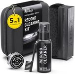 Big Fudge Professional Series Vinyl Record Cleaning Kit - 5-in-1- Includes Velvet Vinyl Cleaner Brush, Cleaning Fluid, Stylus Gel, Brush for Velvet, Padded Storage Case