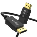 Amazon Brand – Eono VESA Certified 8K DisplayPort Cable DP 1.4 DP to DP Cable 8K/60Hz 4K/120Hz 32.4 Gbps Black 1.8 M