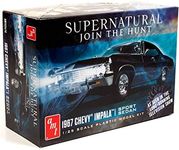 AMT 1967 Chevy Impala 4-Door Supernatural Night Hunter TV Show Model Kit Replica,White,medium
