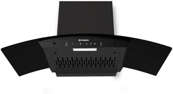 Faber 90cm 1500m3/hr BLDC Autoclean Chimney|Black Matt Filterless|Oil Collector|Touch & Gesture Control|9 Speed Control|LED| HOOD IRIS BLDC FL HC BK IN 90