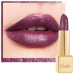 OULAC Metallic Shine Glitter Lipstick, Purple High Impact Lipcolor, Lightweight Soft and Ultra Hydrating, Long Lasting, Vegan & Cruelty-Free, Full-Coverage 4.3 g/0.15 22 Virtual Violet