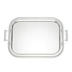 Reed & Barton Rectangle Silverplate Tray with Handles, 1 Count, Metallic