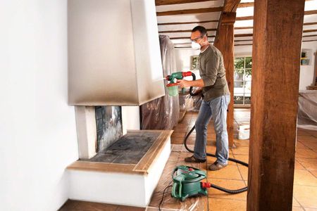 Bosch Paint Spray System – 2x 1000ml Tanks, Multi-Nozzle, Cleaning Kit