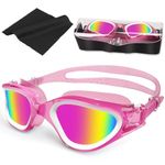 HotSrace Swimming Goggles Anti Fog Anti UV No Leakage,Polarized/Non Polarized Swim Goggles Soft Silicone Clear Vision Easy to Adjust for Adult Men Women Teenager