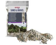 AMTRA POLYCHROME - Natural gravel for aquariums, decorative soil, sand and white gravel, grains 3-4 mm, 5 KG