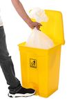 Curvaso Premium 68L Yellow Pedal Bin Step On Indoor Outdoor Household Kitchen Medical Commercial School Use Large Disposal Recycling Utility Waste Trash Can Colour Dustbin