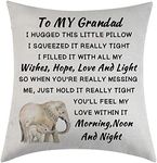 Aeiwjoi Grandad Gifts Grandad Throw Pillow Cover Grandfather Pillow Case Grand Dad Cushion Cover Grandfather Cushion Case Birthday Gifts from Granddaughter Grandson