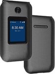 Case for Consumer Cellular Link II, Nakedcellphone [Grid Texture] Slim Hard Shell Protector Cover for Link 2 Flip Phone (Z2335CC) - Black