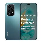 HONOR 200 Lite, Unlocked Mobile Phones, 5G Smartphone, 8GB+256GB, 6,7” Anti-Drop AMOLED Display, 108MP Triple Rear Camera, 50MP Front Camera, Dual SIM, 2 Year Manufacturer Warranty, Android 14, Cyan