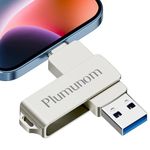 Plumunom 64B Flash Drive for iPhone Memory Stick,Photo Stick for iPhone Photo Storage Stick for Save More Photos and Videos,Photo Stick USB Flash Drive Compatible with iPhone/ipad/Android/pc.