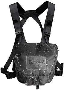 GAIARENA Waterproof Binocular Harness Chest Pack, Bino Harness Case with Rangefinder & Cellphone Pocket for 12x42 Binoculars Lightweight Binocular Pack for Hunting, Hiking (New Version)