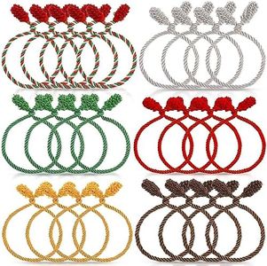25PCS Decorative Christmas Garland Ties- Reusable Banister Ties Flexible Twist Ties Garland Holder for Garland Stairs Craft Wrapping Home Decoration, 15.7inch