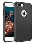 BENTOBEN Compatible with iPhone 8 Plus/7 Plus Case, 2 in 1 Slim Hybrid Shockproof Hard PC Bumper Rugged Drop Protective Women Men Phone Case Cover for iPhone 8 Plus / 7 Plus 5.5 inch,Black