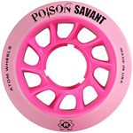 Atom Skates Poison Savant Skate Wheels Pink 1 Pack - 4 Wheels / 59mm x 38mm