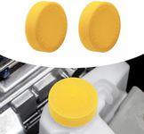 GKmow Pack-2 Car Radiator Cover, Engine Overflow Tank Caps, Automobile Water Tank Lids, Radiator Cap Car Replacement Part, Compatible with Nissan, Infiniti, Sunny, Teana, Qijun 21712-79900 (Yellow)