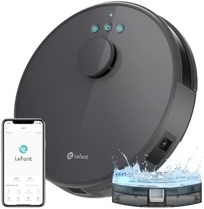 Lefant Robot Vacuum Cleaner and Mop, LiDAR Navigation, 4000Pa Suction, 200 Min Runtime, No-go Zone, Area Cleaning, App/Alexa, Robot Vacuum Cleaner for Pet Hair, Carpet, Hard Floor, M1 Grey