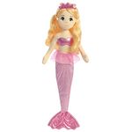 Aurora, 33205, Sea Shimmers Topaz The Mermaid, 18In, Soft Toy, (Orange, Pink, Peach)