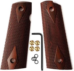 Cool Hand 1911 Wood Grips Full Size, Magwell Cut, Brass Screws Included, Ambi Safety Cut, H1M-DC-BW-2