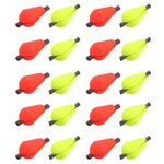 Create idea 20pcs Float Foam Fly Fishing Float Strike Indicator Water Drop Bobber Indicators Accessory Fluorescent Yellow and Orange Red