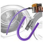 Jelter V6 dryer vent cleaner kit compatible for Dyson V6 DC30 DC40 DC 41 DC50 DC59 dryer lint vacuum long hose attachment lint remover flexible hose (V7 V8 10 V11 V15 adapter)