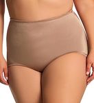 Rago Shapewear Women's Plus-Size Control Panty Brief, Mocha, 3X/36