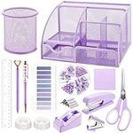 11 Pcs Purple Office Supplies Set M