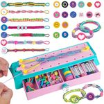 Friendship Bracelet Making Kit for Girls, Arts and Crafts for Kids Age 8-12, DIY Jewelry String Maker Kit Toys, Bracelets Maker Craft, Christmas Birthday Gifts for Ages 6 7 8 9 10 11 12 Year Old