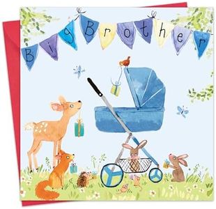 Twizler Carte Big Brother avec animaux – Carte pour nouveau frère et sœur – Carte de félicitations – Carte mignonne – Cadeau pour grand frère et sœur