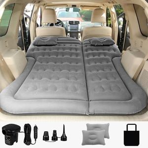 SAYGOGO SUV Air Mattress Camping Bed Cushion Pillow - Inflatable Thickened Car Air Bed with Air Pump Portable Sleeping Pad Mattress for Home Car Travel Camping Upgraded Version - Grey