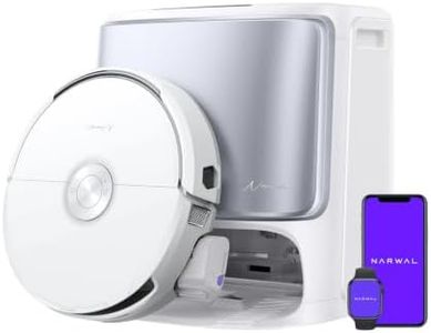 NARWAL Flow Robot Vacuum Cleaner with Mopping, 22,000Pa Suction, Self-Cleaning Mop with Hot Water, Edge-to-Edge Cleaning, Auto Dust Emptying, Voice Control, Multifunctional Dock, Pet & Carpet Friendly