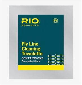 Rio Fly Fishing Fly Line Cleaning Towlette (6 Pack), White