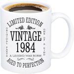 1984 40th Birthday Gift Ideas mug for Women and Men Ceramic Coffee Mugs Anniversary Presents for Him,Her,Husband or Wife 40 Years Old Gag Party Supplies Decorations Ideas Mugs for Mom,Dad Tea Cups11oz