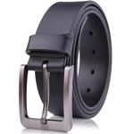 Genuine Leather Dress Belt For Men - Mens Belts For Suits, Jeans, Uniform With Single Prong Buckle - Designed in the USA
