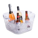 Glacier Giant Acrylic Square Party Tub - Drinks Tub, Wine Bucket, Wine Cooler, Beer Cooler