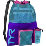 TYR Backpack for Wet Swimming, Gym, and Workout Gear, Multicolor, M