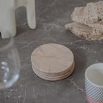 MARBIQUE Italian Marble Coasters Set of 4 Pcs for Tea Cups, Coffee Mugs and Glasses