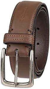 Columbia Men's Trinity Logo Belt-Casual Dress with Single Prong Buckle for Jeans Khakis