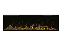 Dimplex IgniteXL 50 inch Wall Mount Linear Electric Fireplace with Driftwood Log Kit - Black, XLF50 & LF50DWS-KIT