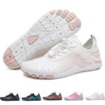 Grounding Shoes, Grounding Barefoot Shoes, Hike Footwear Barefoot Womens, Grounding Shoes with Copper, Skin Pro with Copper - Grounding Allround Barefoot Shoes Women Men (White-A,9.5 Women/8 Men)