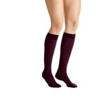 JOBST Opaque Knee High with SoftFit Technology Band, 15-20 mmHg Compression Stockings, Closed Toe, X-Large, Cranberry