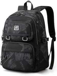 Amythe Sac à Dos pour Garçons Adolescent, Cartable College Etanche, Sac à Dos Loisir Pc Portable de 15.6 pouces, Sacs D'école Primaire à la Mode pour L'école et Les Voyages -Noir