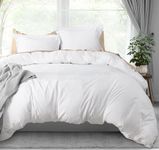 Utopia Bedding Duvet Cover King Size Set - 1 Duvet Cover with 2 Pillow Shams - 3 Pieces Comforter Cover with Zipper Closure - Soft Brushed Microfiber, 104 X 90 Inches (King, White)