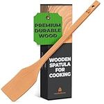 Extra-Long Wooden Spoon - 18” Stirring Paddle - Beech Wood Long-Handled Cajun Cooking Grill Mixing & Brewing - Heavy-Duty Flat Stir Paddles - Solid Natural Hardwood Cookware by Woodenhouse