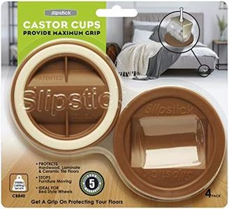 Slipstick CB840 3-1/4 Inch Bed Roller/Furniture Wheel Gripper Caster Cups (Set of 4) Caramel Color