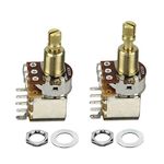 FLEOR 2pcs A500K Push Push Guitar Pots Audio Taper Potentiometers Long Copper Split Shaft