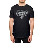 Hybrid Sports - NFL Throwback Brush Script - Officially Licensed Adult Short Sleeve Fan Tee for Men & Women, Las Vegas Raiders - Black, XX-Large