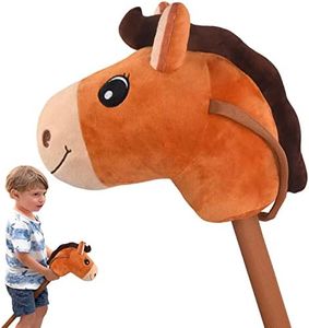 WALIKI Stick Horse for Boys & Girls | Pretend Play Cowboy & Cowgirl Toy for Kids Ages 3-6 | Fun Active Toddler Toy (Caramel)