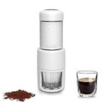 STARESSO Portable Coffee Maker 4-in-1 Manual Espresso Coffee Machine Compatible with Ground Coffee & Nestle Capsule Minipresso for Home Office Travel Outdoor Camping