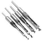 YADAV 4x Woodworking Square Hole Drill Bits Set Wood Saw Mortising Chisel Cutter Tools