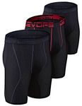 DEVOPS Men's Perfomance Cool Dry Mesh Underwear Boxer Trunk 9-inch Brief (3 Pack) - black - XXL